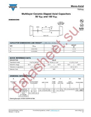 A224K20X7RF5TAA datasheet  